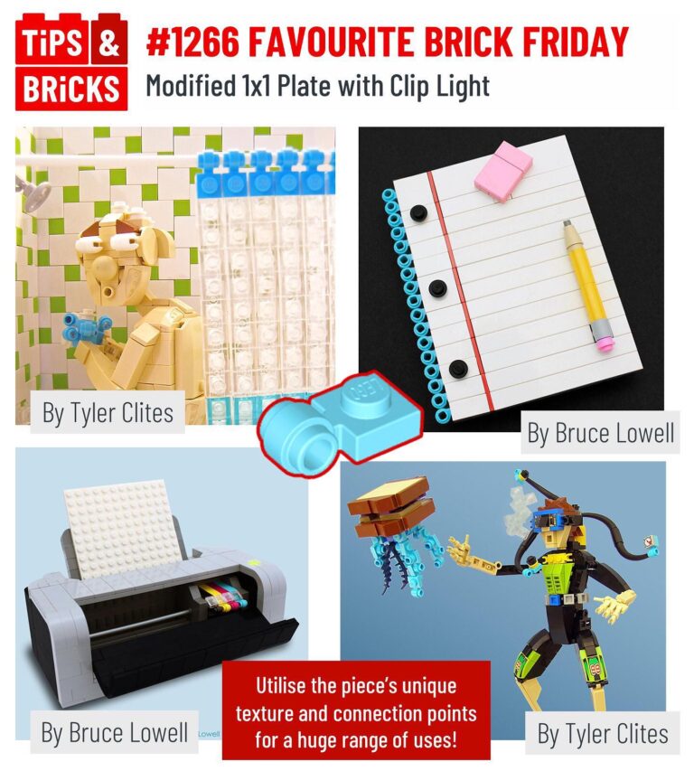 FAVOURITE BRICK FRIDAY: Modified 1x1 Plate with Clip Light