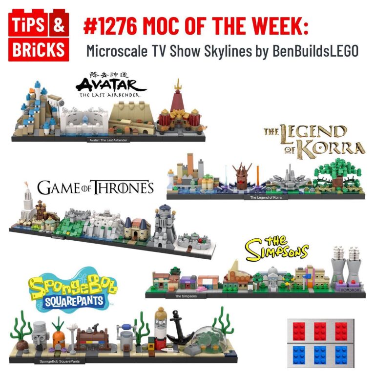 MOC OF THE WEEK: Microscale TV Show Skylines by @benbuildslego