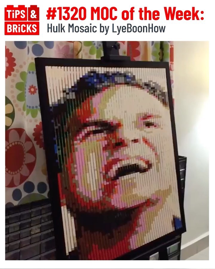 MOC of the Week: Changing Hulk Mosaic by @lyeboonhow