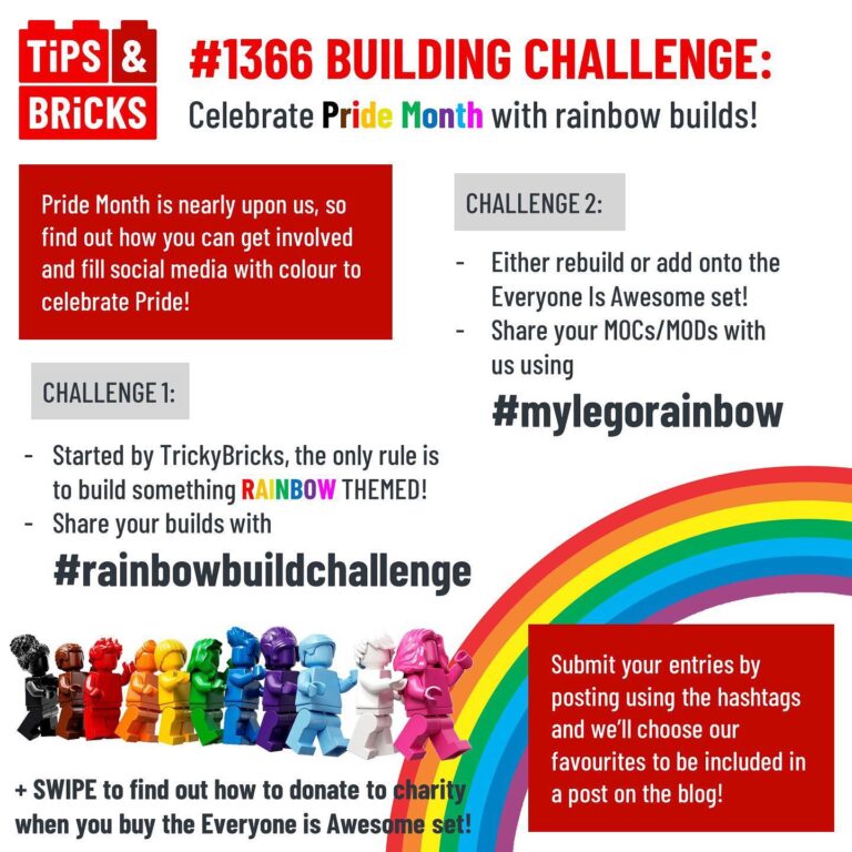 BUILDING CHALLENGE: Celebrate Pride Month with rainbow builds!