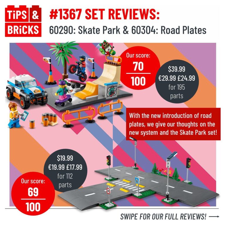 SET REVIEWS: 60290: Skate Park & 60304: Road Plates