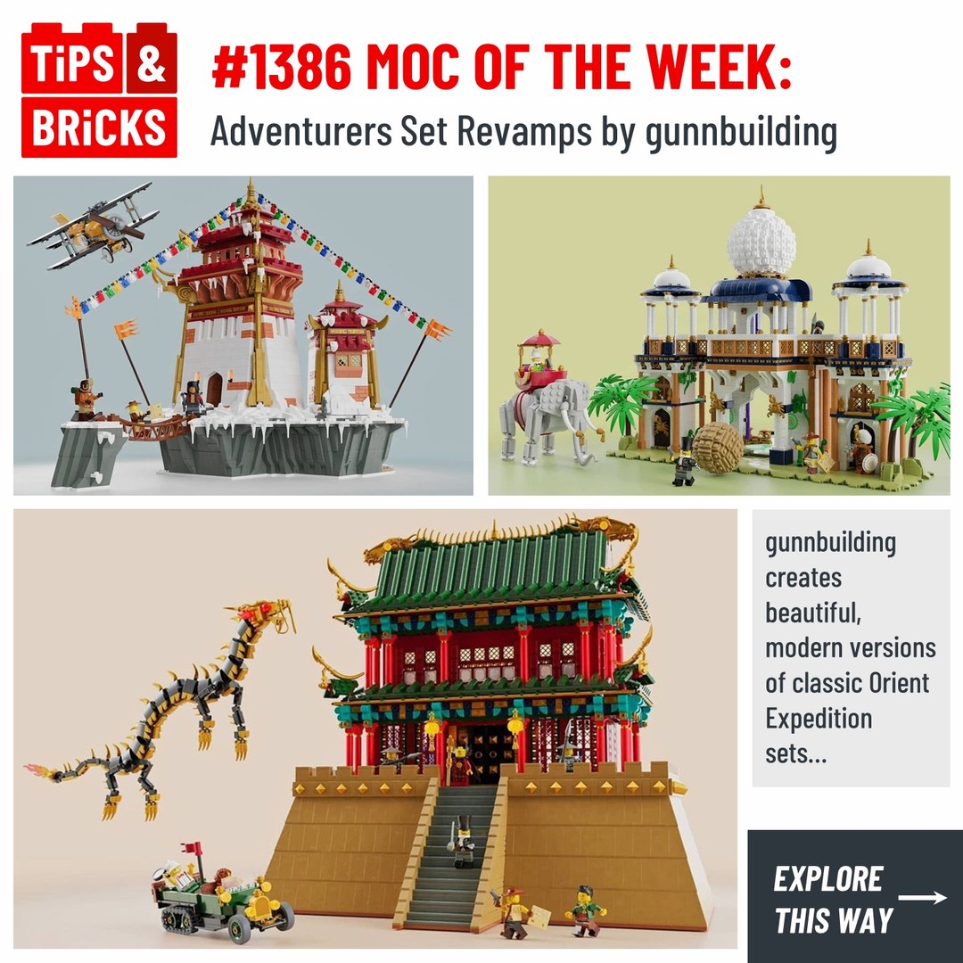 1386 MOC OF THE WEEK - Adventurers Set Revamps by @gunnbuilding