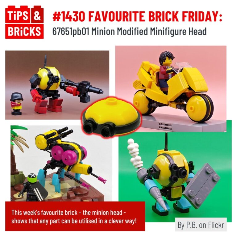 FAVOURITE BRICK FRIDAY: 67651pb01 Minion Modified Minifigure Head