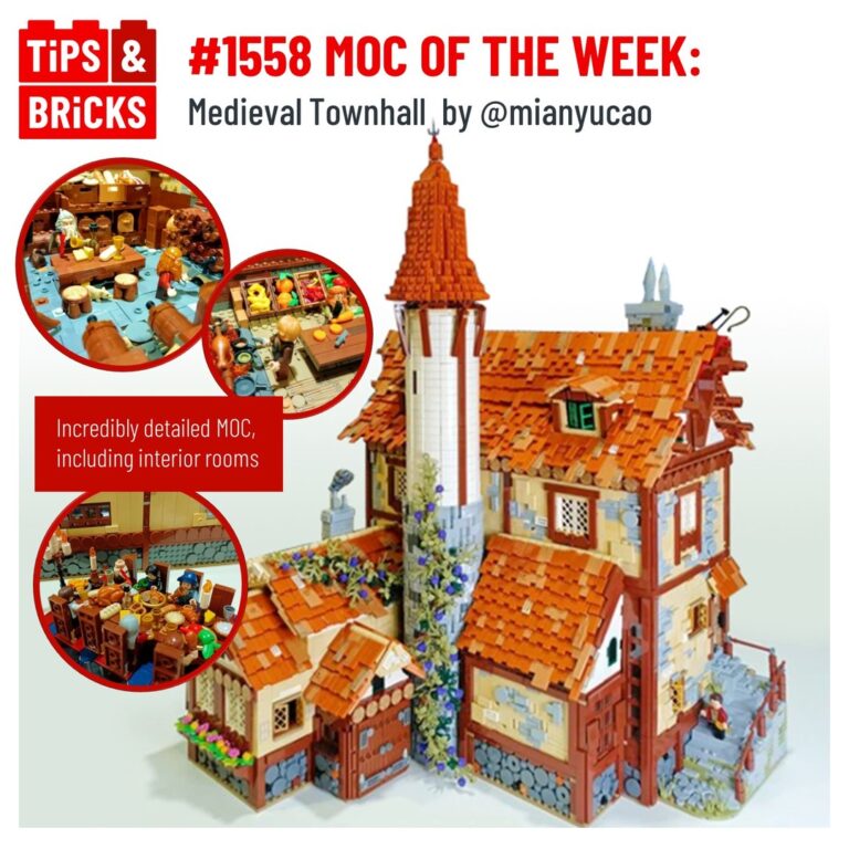 MOC of the Week: Medieval Townhall by @mianyucao on Instagram and YouTube