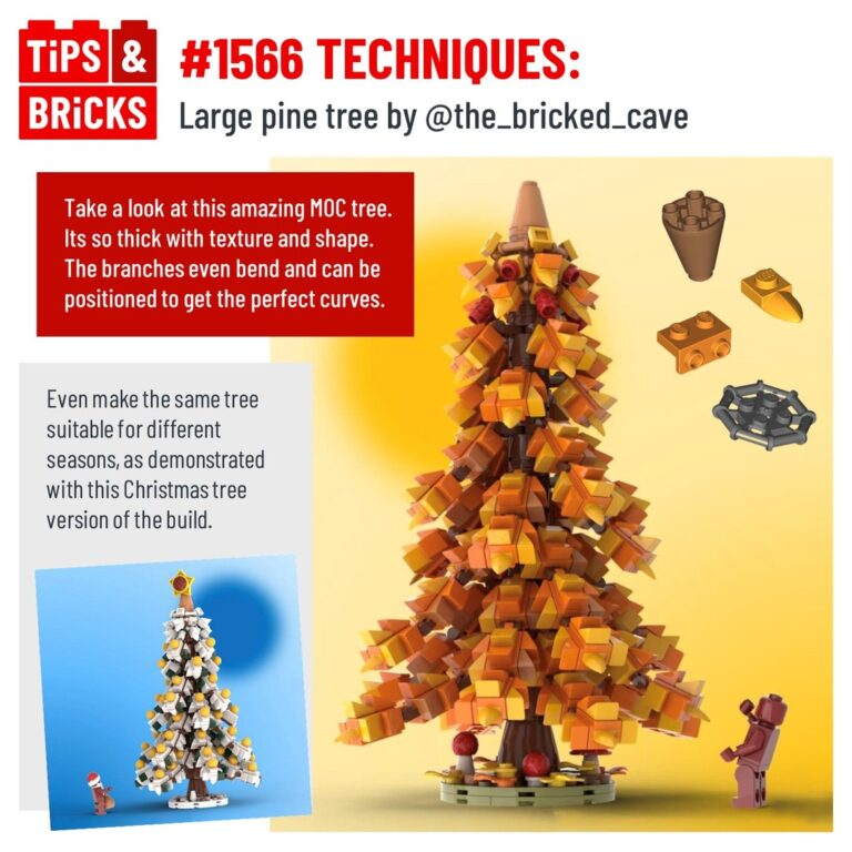 TECHNIQUES: Large pine tree by @the_bricked_cave