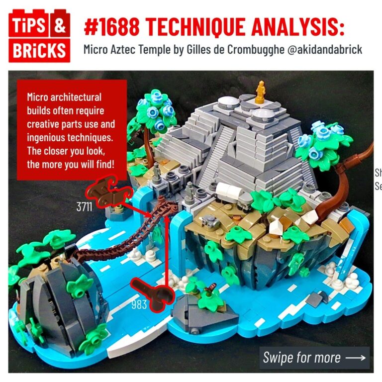TECHNIQUE ANALYSIS: Micro Aztec Temple by Gilles de Crombugghe @akidandabrick