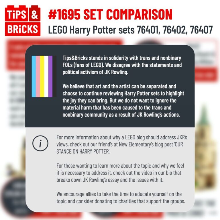SET COMPARISON: LEGO Harry Potter sets 76401, 76402, 76407