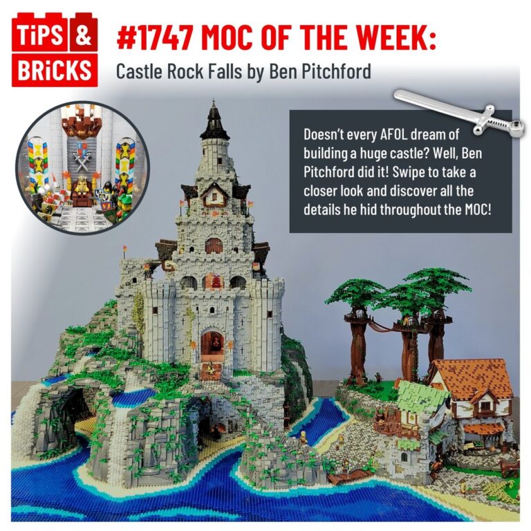 MOC OF THE WEEK: Castle Rock Falls by Ben Pitchford / @lego.scape.sculpture