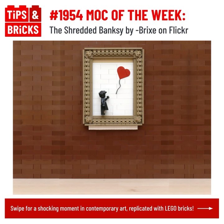 MOC OF THE WEEK: The Shredded Banksy by -Brixe on Flickr