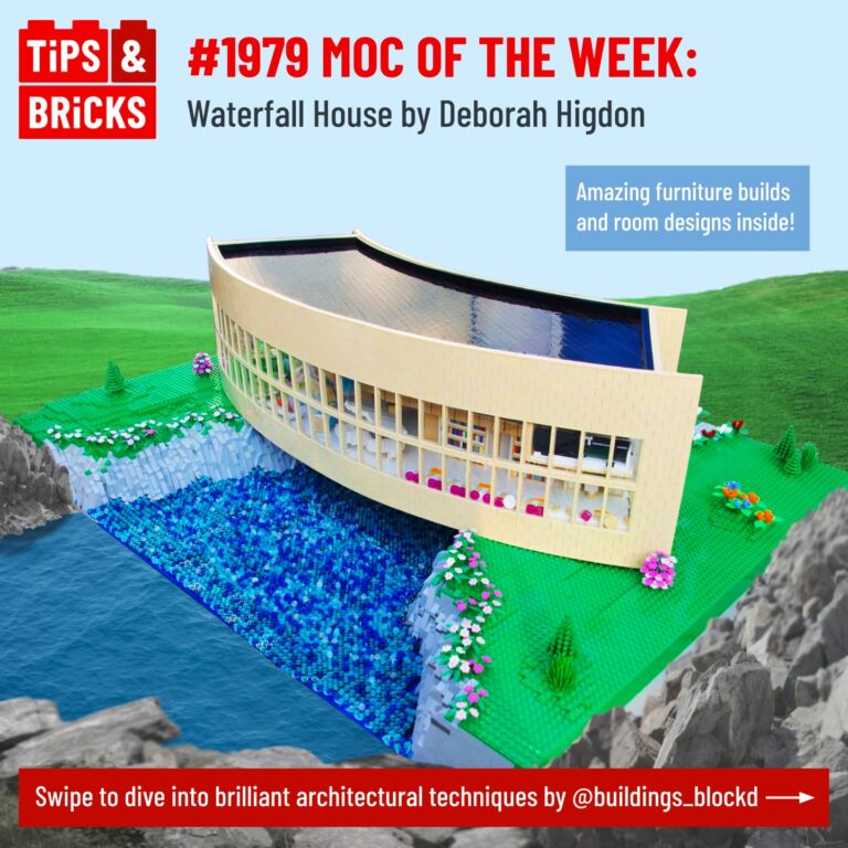 MOC OF THE WEEK: Waterfall House by Deborah Higdon @buildings_blockd