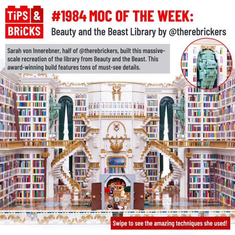 MOC OF THE WEEK: Beauty and the Beast Library by @therebrickers