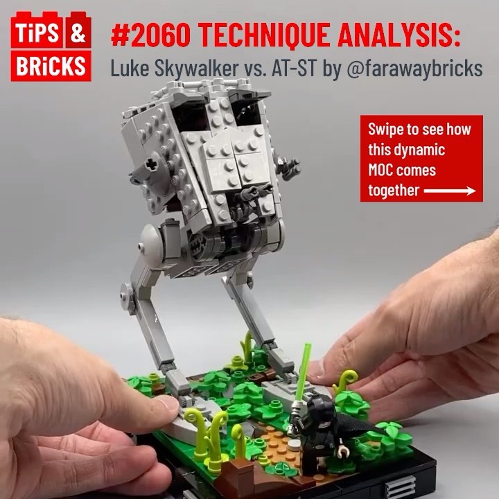 TECHNIQUE ANALYSIS: Luke Skywalker vs. AT-ST by @farawaybricks