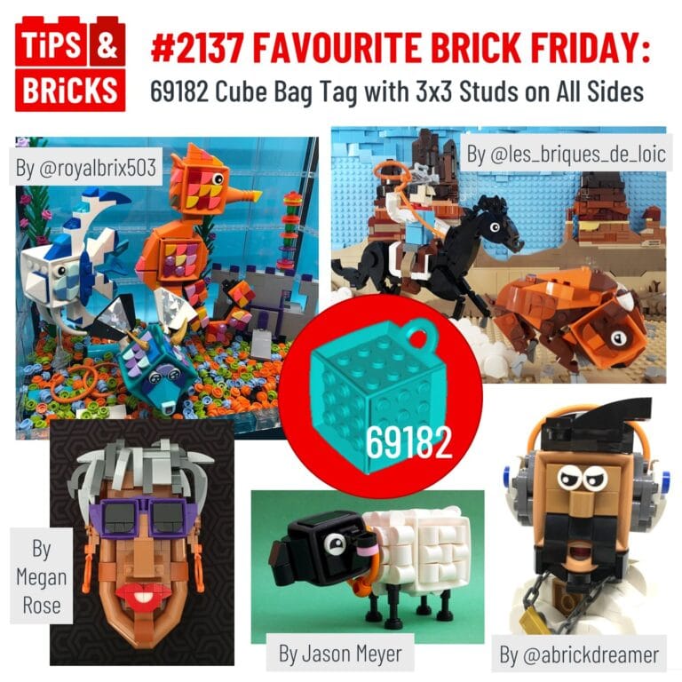 FAVOURITE BRICK FRIDAY: 69182 Cube Bag Tag with 3x3 Studs on All Sides