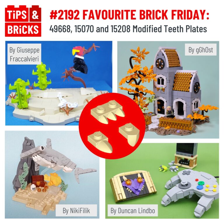 FAVOURITE BRICK FRIDAY: 49668, 15070 and 15208 Modified Teeth Plates