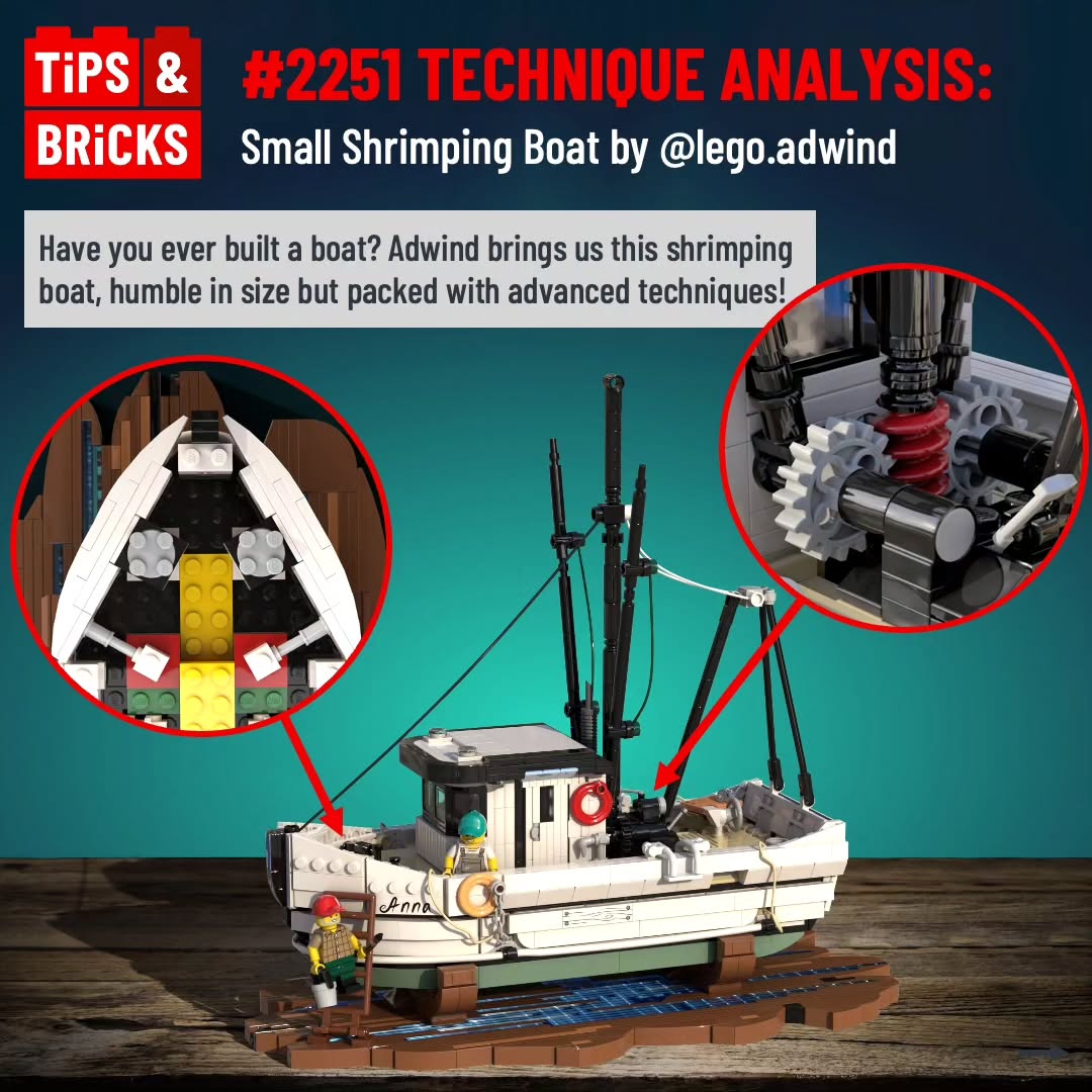 2251 Technique Analysis - Small Shrimping Boat by @lego.adwind