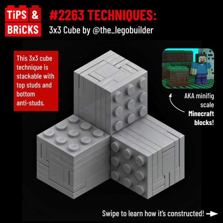 TECHNIQUES: 3x3 Cube by @the_legobuilder