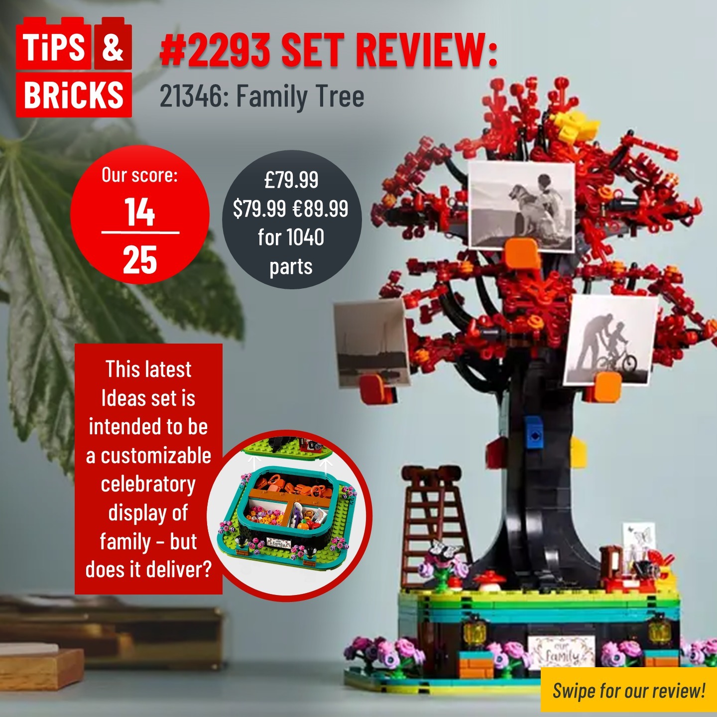 2293 SET REVIEW: 21346 Family Tree - Tips&Bricks