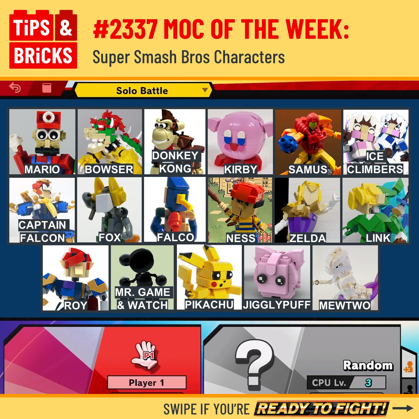 2337 MOC OF THE WEEK: Super Smash Bros Characters - Tips&Bricks