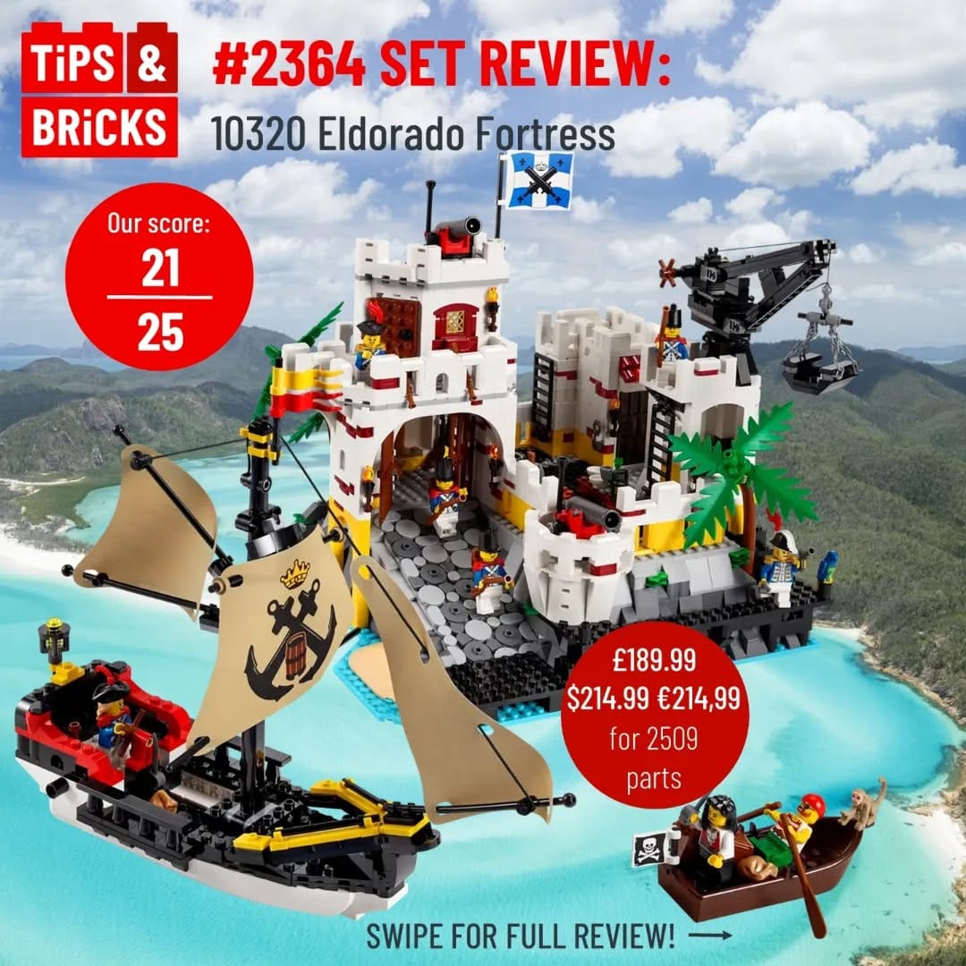 2364 SET REVIEW: 10320 Icons Eldorado Fortress - Tips&Bricks