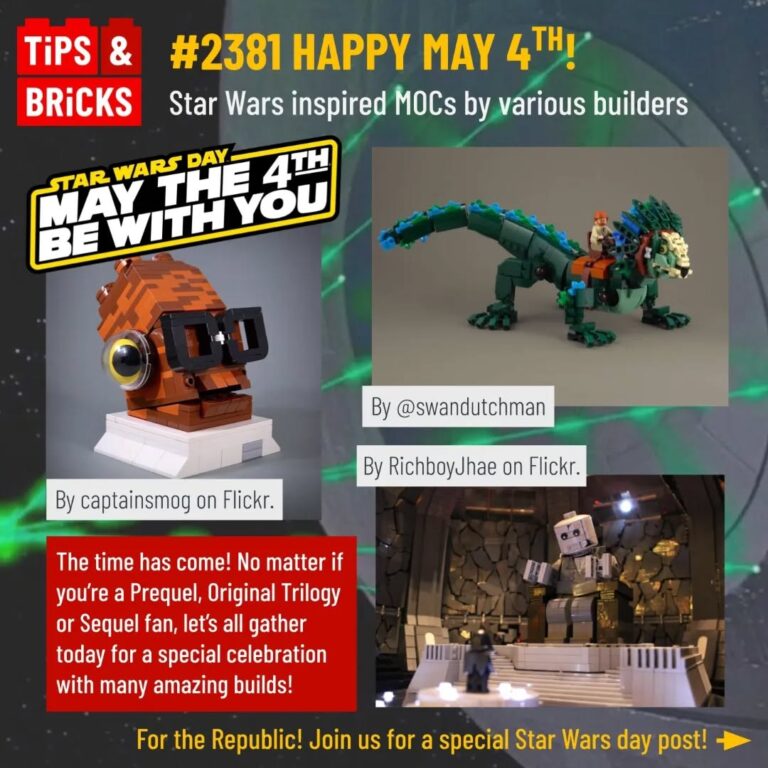 HAPPY MAY 4TH! Star Wars inspired MOCs by various builders.