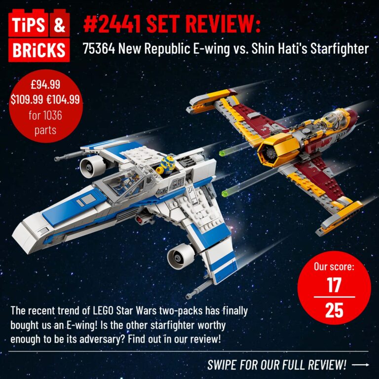 SET REVIEW: 75364 Star Wars New Republic E-wing vs. Shin Hati's Starfighter