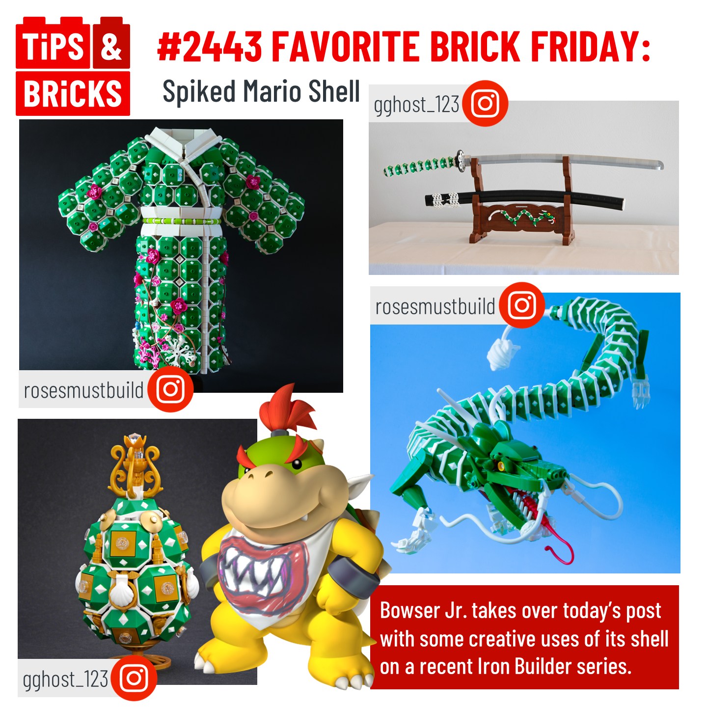#2443 FAVORITE BRICK FRIDAY: Spiked Mario Shell - Tips&Bricks