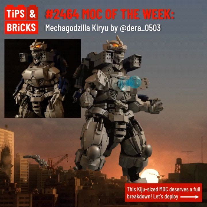 MOC OF THE WEEK: Mechagodzilla Kiryu by @dera_0503