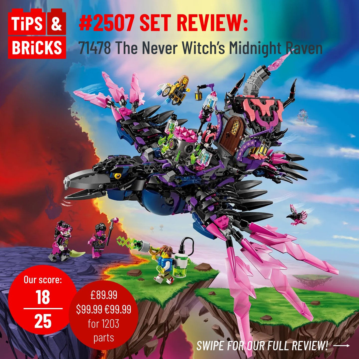 2507 SET REVIEW: 71478 The Never Witch's Midnight Raven - Tips&Bricks