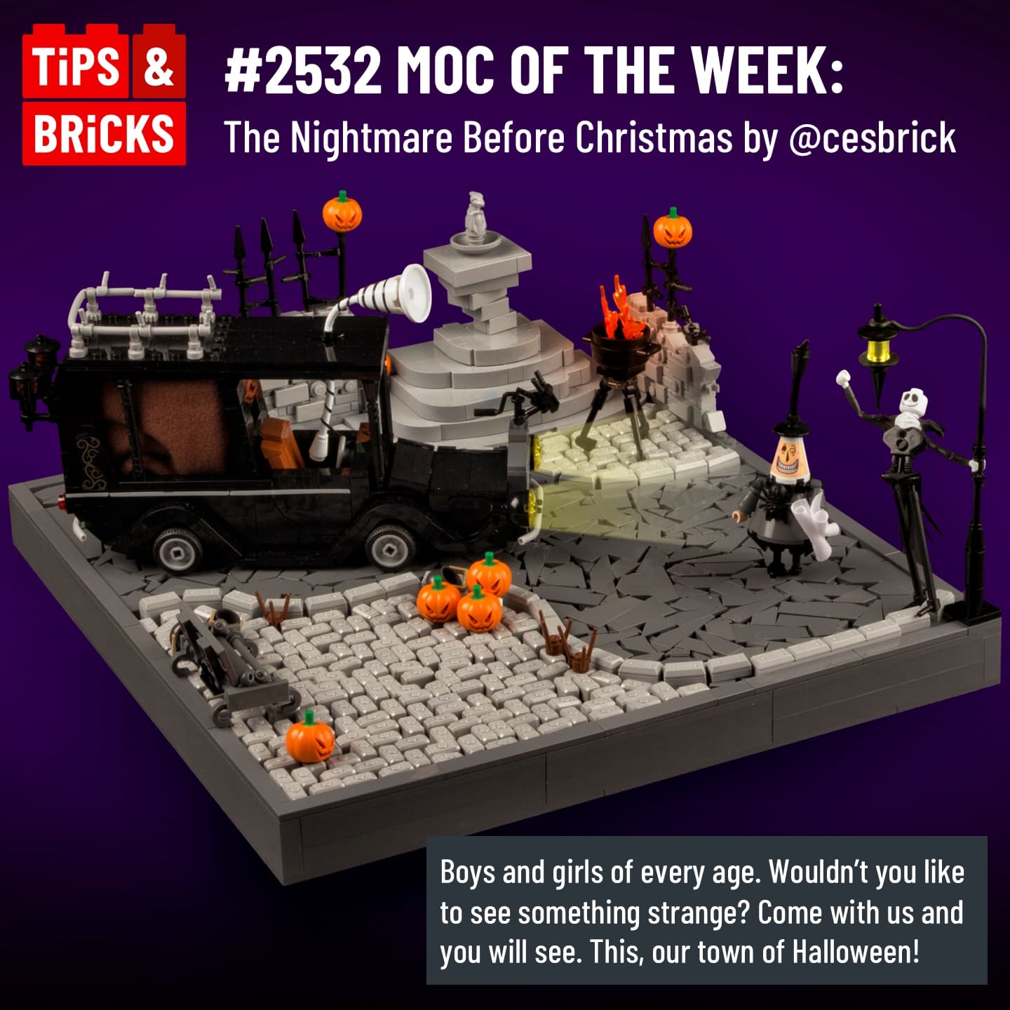 2532 MOC OF THE WEEK: The Nightmare Before Christmas by @cesbrick