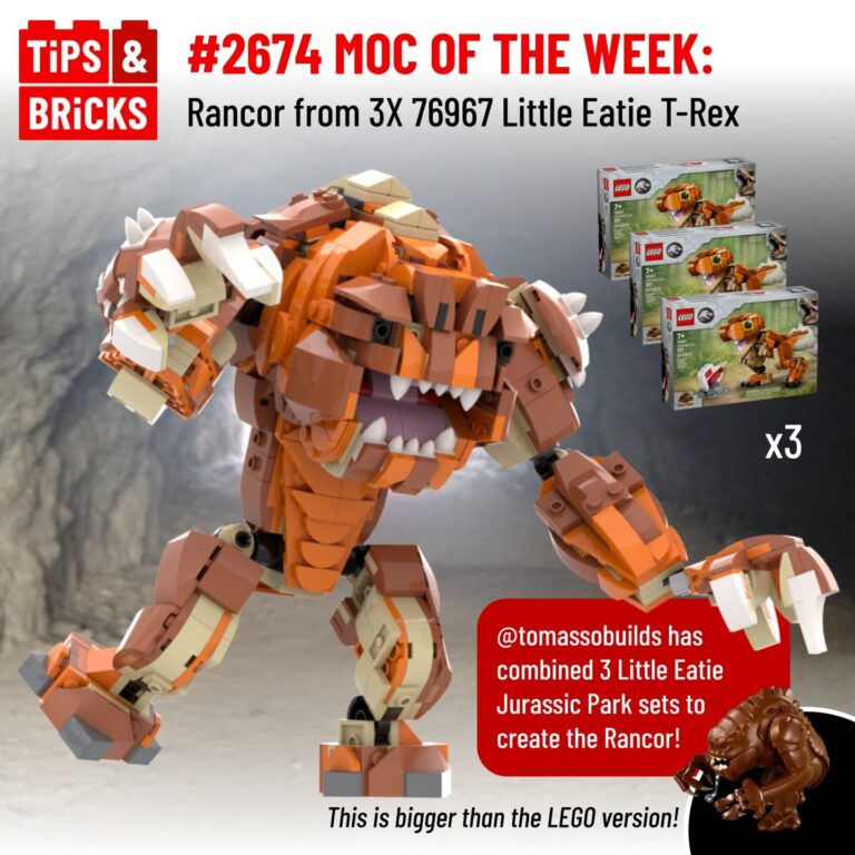 MOC OF THE WEEK: Rancor from 3X 76967 Little Eatie T-Rex by @tomassobuilds