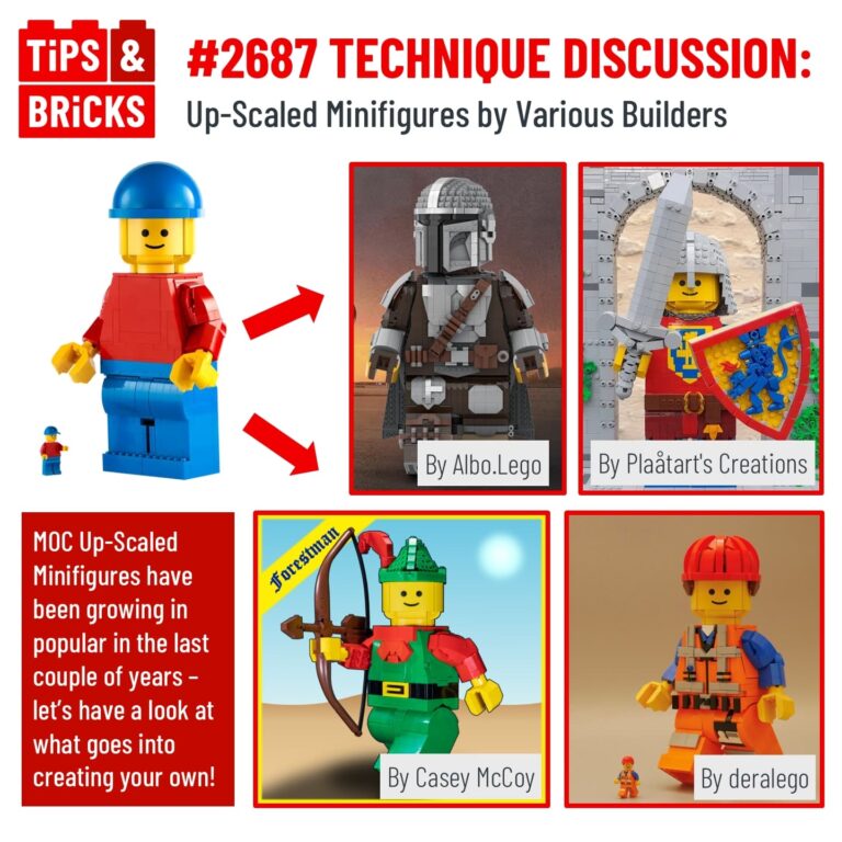 TECHNIQUE DISCUSSION: Up-Scaled Minifigures by Various Builders