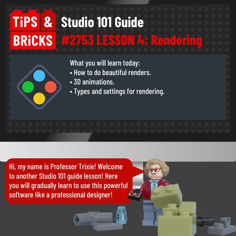 STUDIO 101 GUIDE - LESSON 4: Rendering!