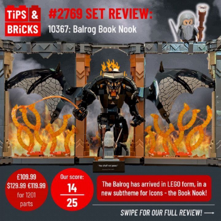 SET REVIEW: 10367 Balrog Book Nook