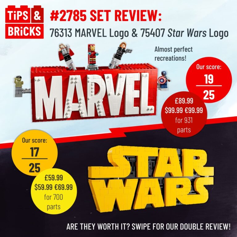 SET REVIEW: 76313 MARVEL Logo & 75407 Buildable Star Wars Logo