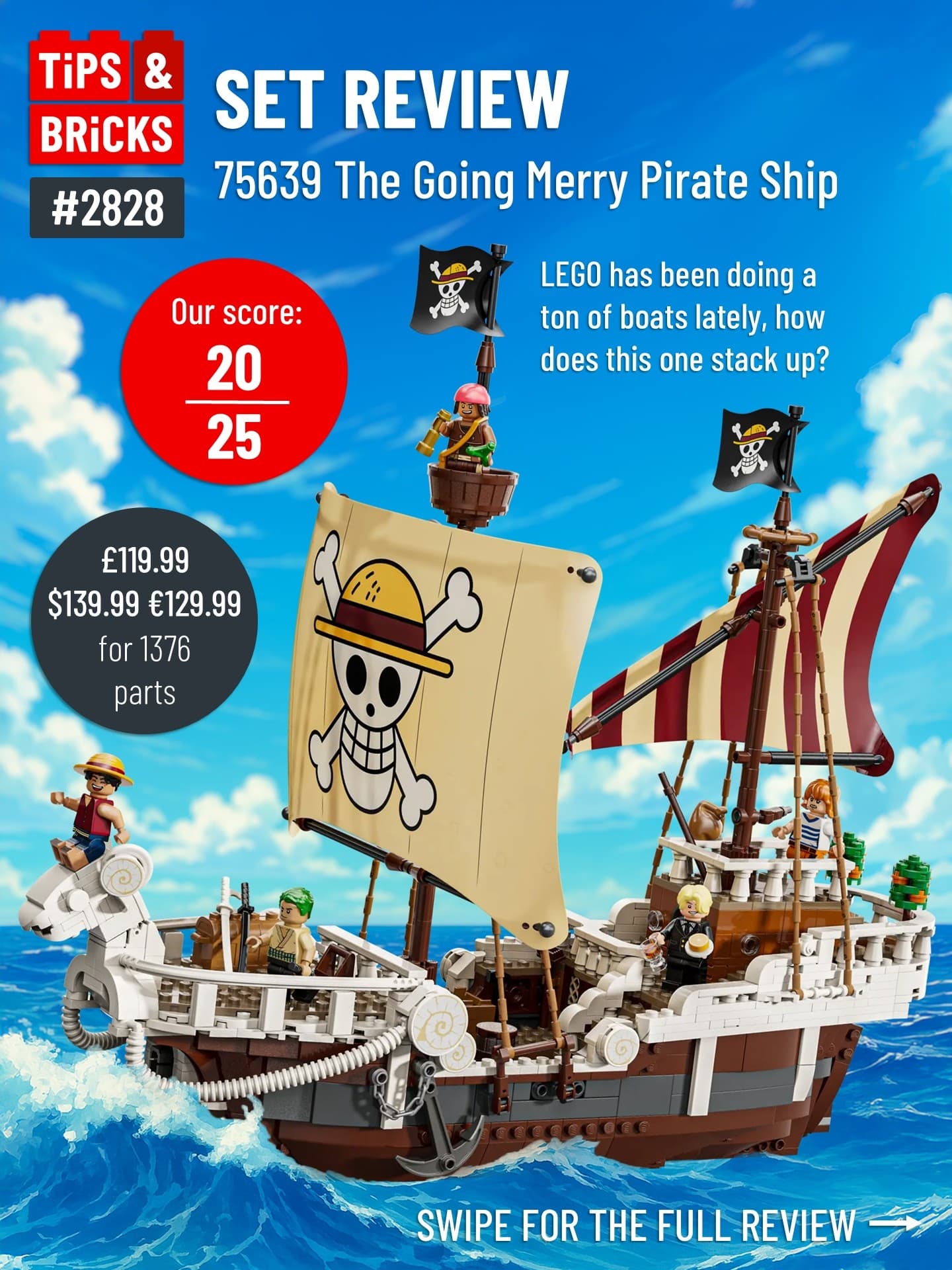 2828 SET REVIEW: 75639 The Going Merry Pirate Ship - Tips&Bricks