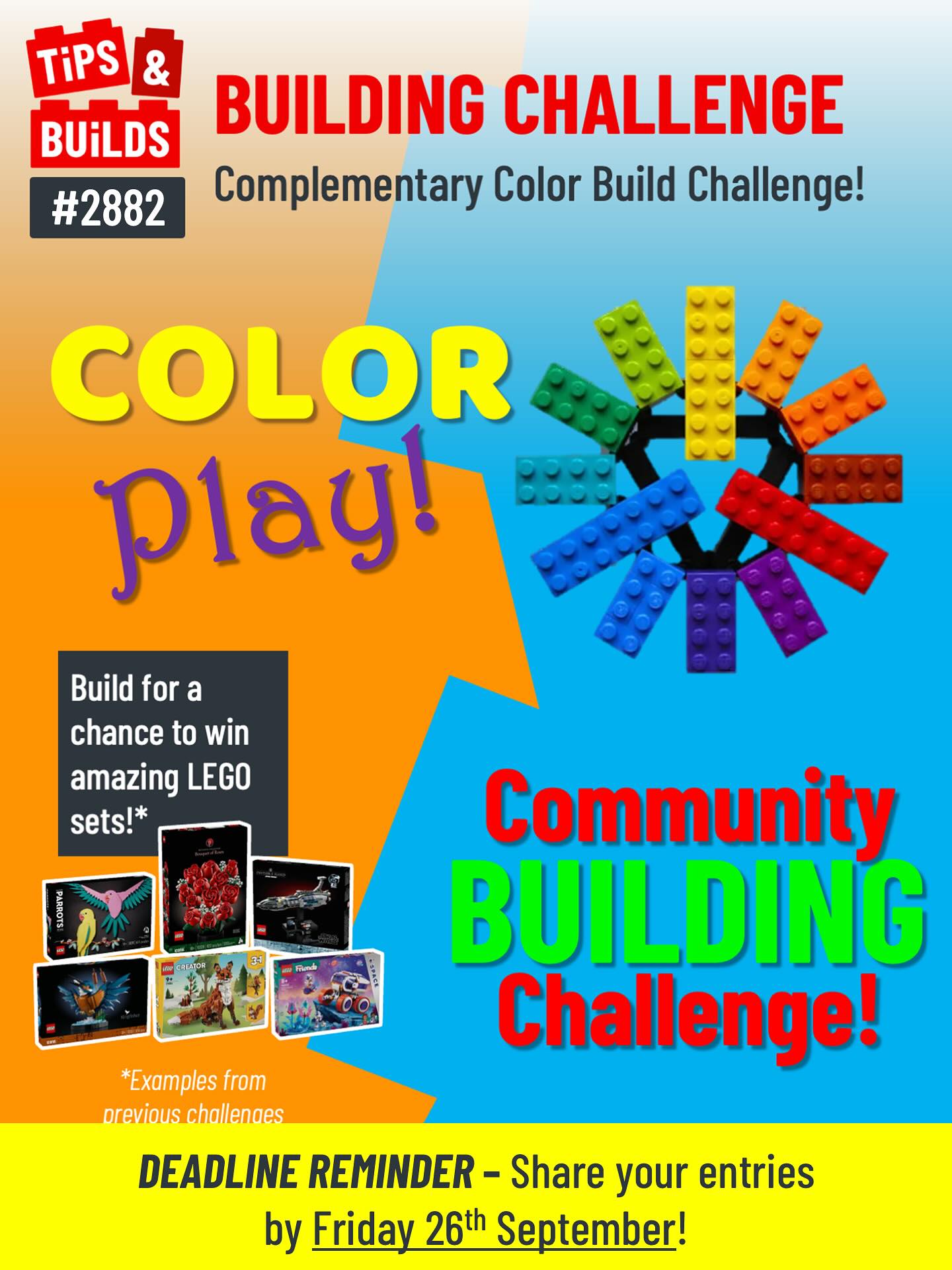 #2882 Building Challenge: Complementary Color Build Challenge! - Tips ...