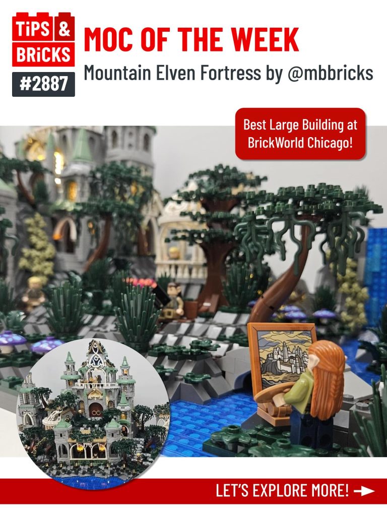 MOC OF THE WEEK - Mountain Elven Fortress by @mbbricks
