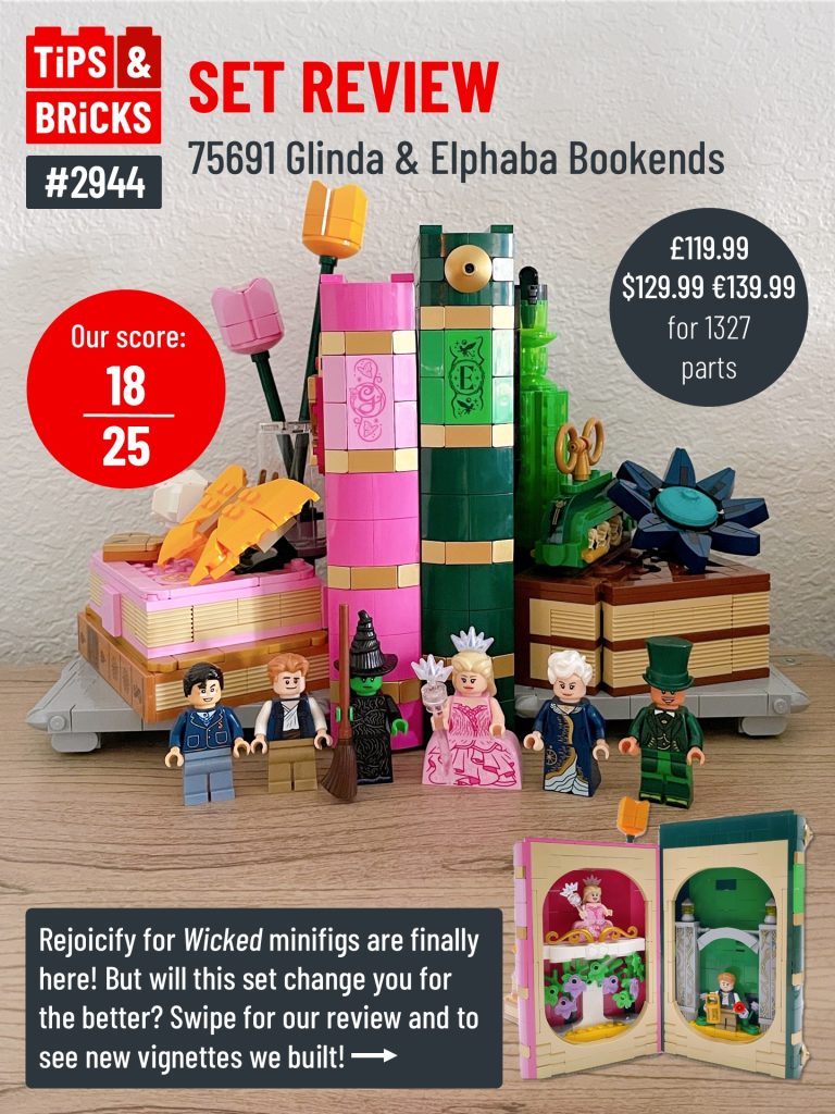 SET REVIEW: 75691 Glinda & Elphaba Bookends