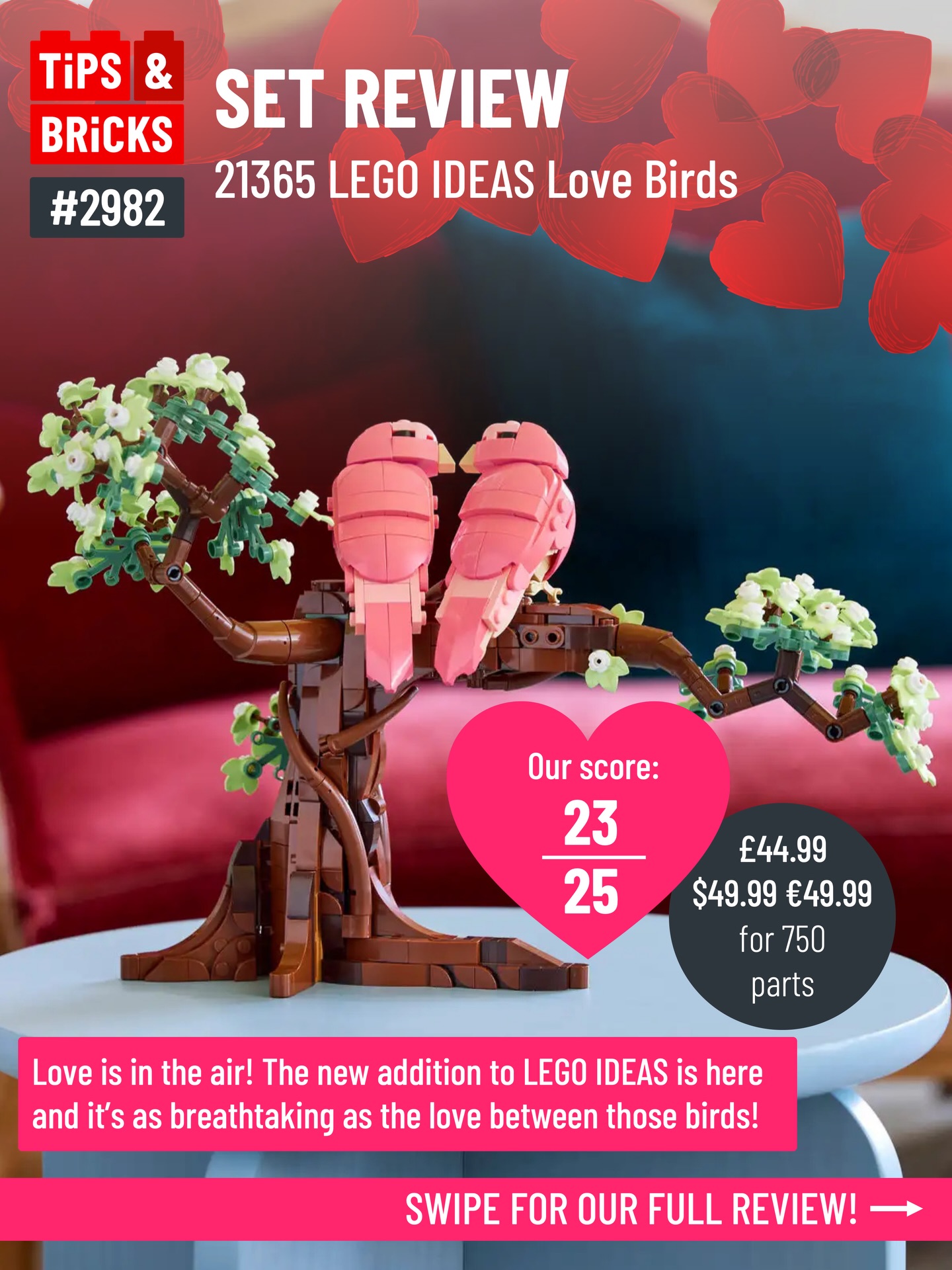 2982 SET REVIEW: 21365 IDEAS Lovebirds - Tips&Bricks