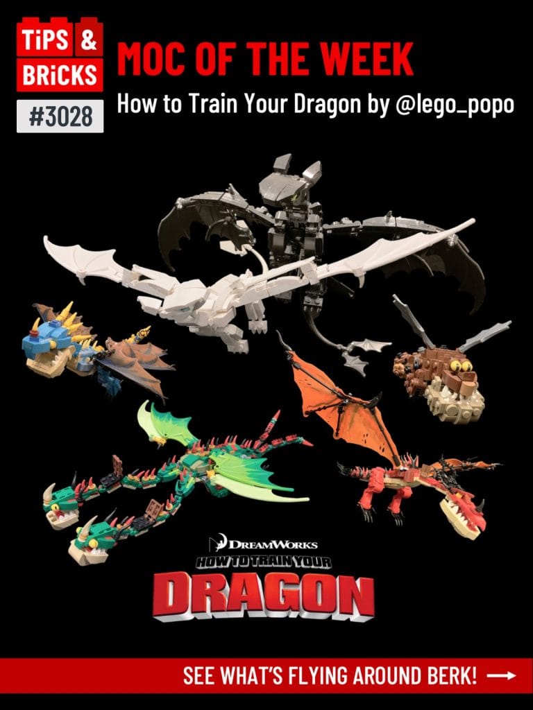MOC OF THE WEEK How to Train Your Dragon by @lego_popo