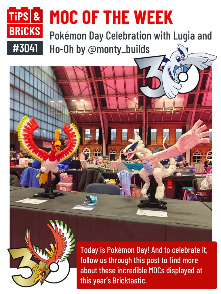 MOC OF THE WEEK: Pokémon Day Celebration with Lugia and Ho-Oh by @monty_builds
