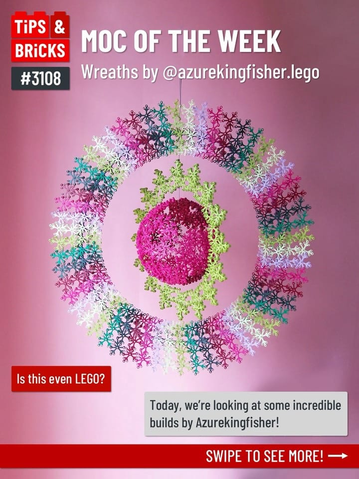 MOC OF THE WEEK: Wreaths by @azurekingfisher.lego