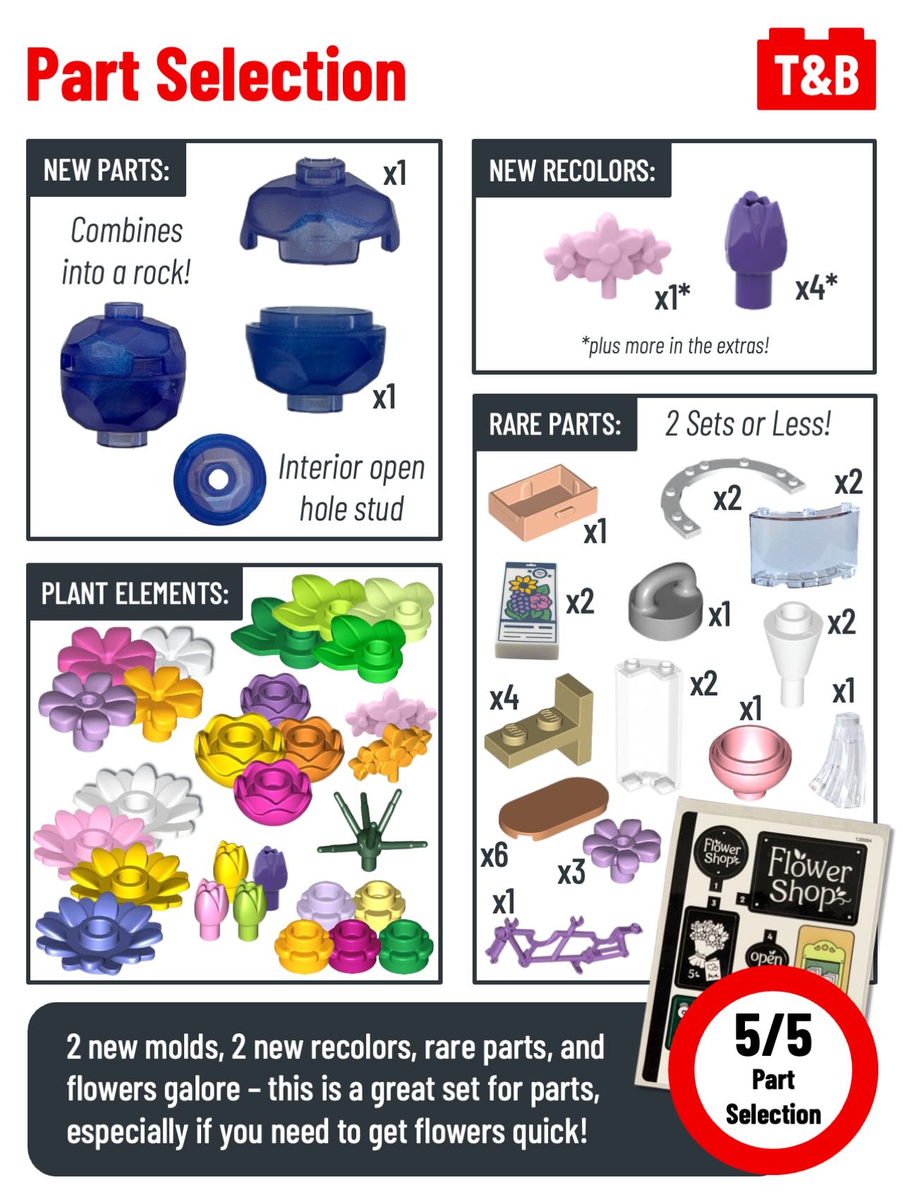 3134 SET REVIEW - Creative Flower Shop (42693) - Tips&Bricks