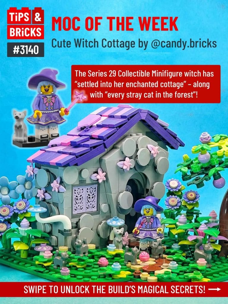 MOC OF THE WEEK: Cute Witch Cottage by @candy.bricks