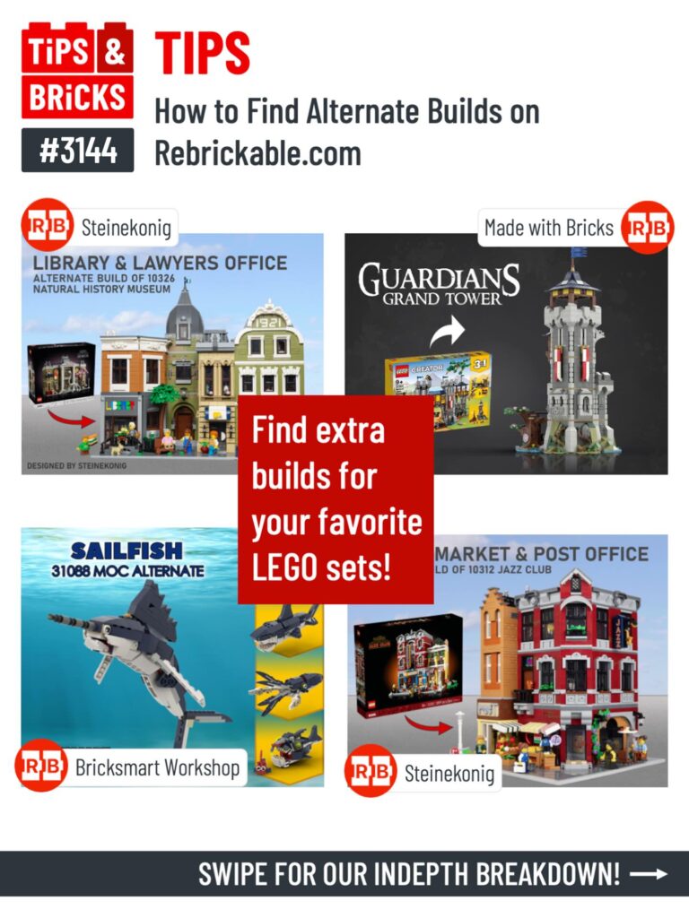 TIPS: How to Find Alternate Builds on Rebrickable.com
