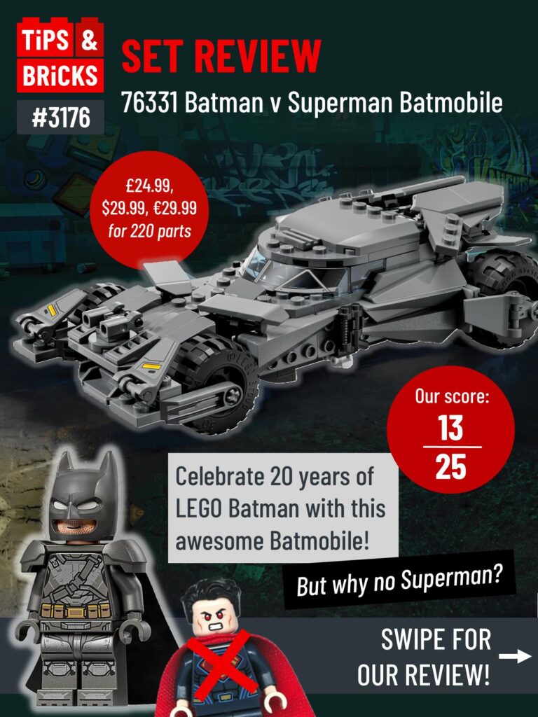 SET REVIEW: 76331 Batman v Superman Batmobile