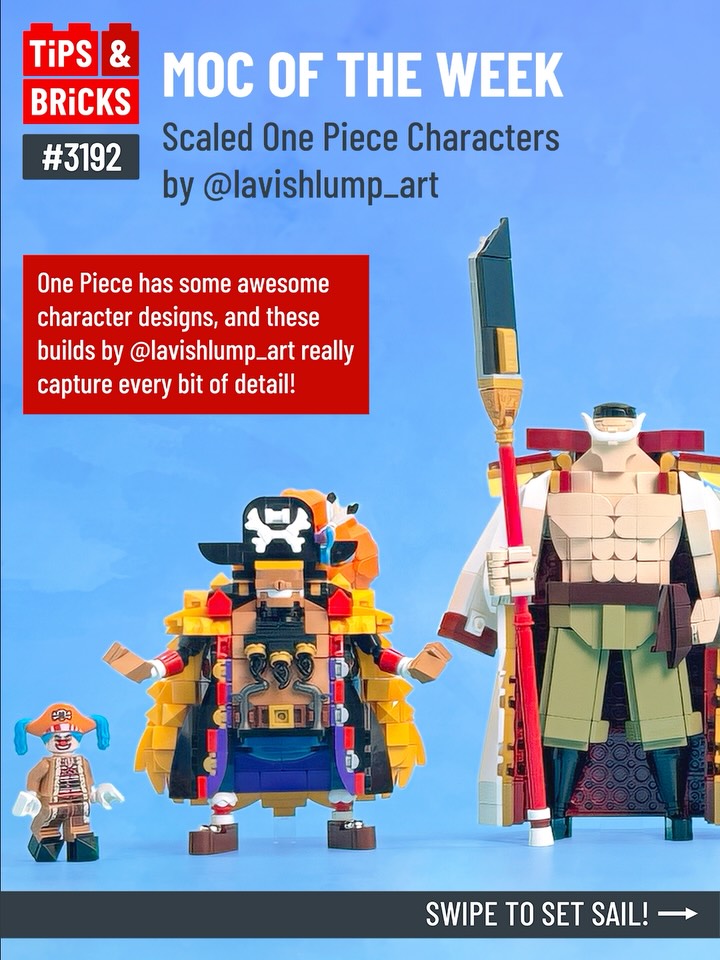 MOC OF THE WEEK: Scaled One Piece Characters by @lavishlump_art